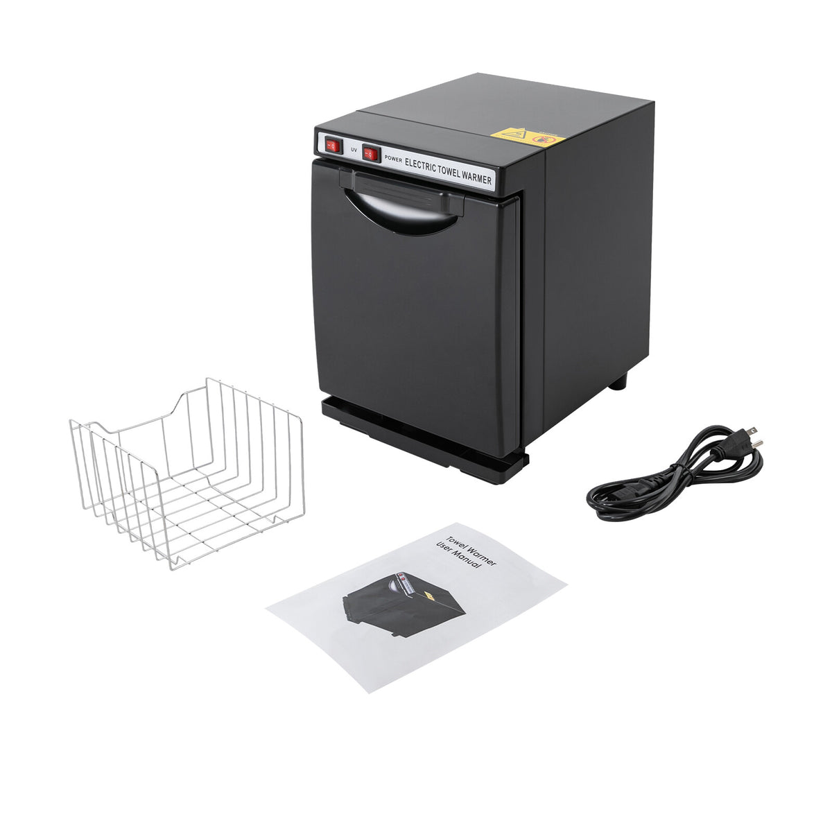 Electric Towel Warmer & UV Sterilizer Cabinet for Bathrooms - Black
