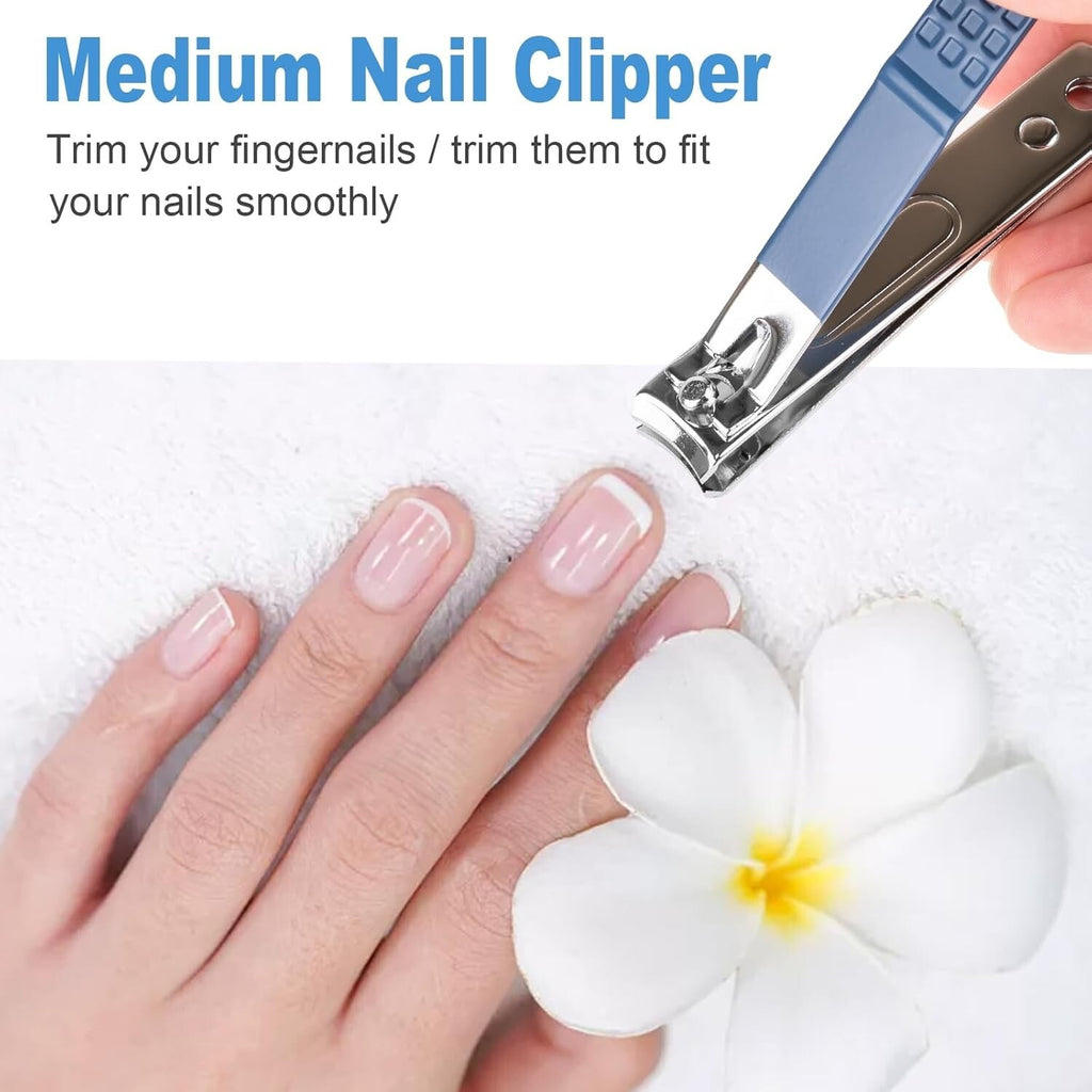 4-Piece Nail Clipper Set with Toenail, Fingernail & Nail File - Ultra Sharp & Ergonomic