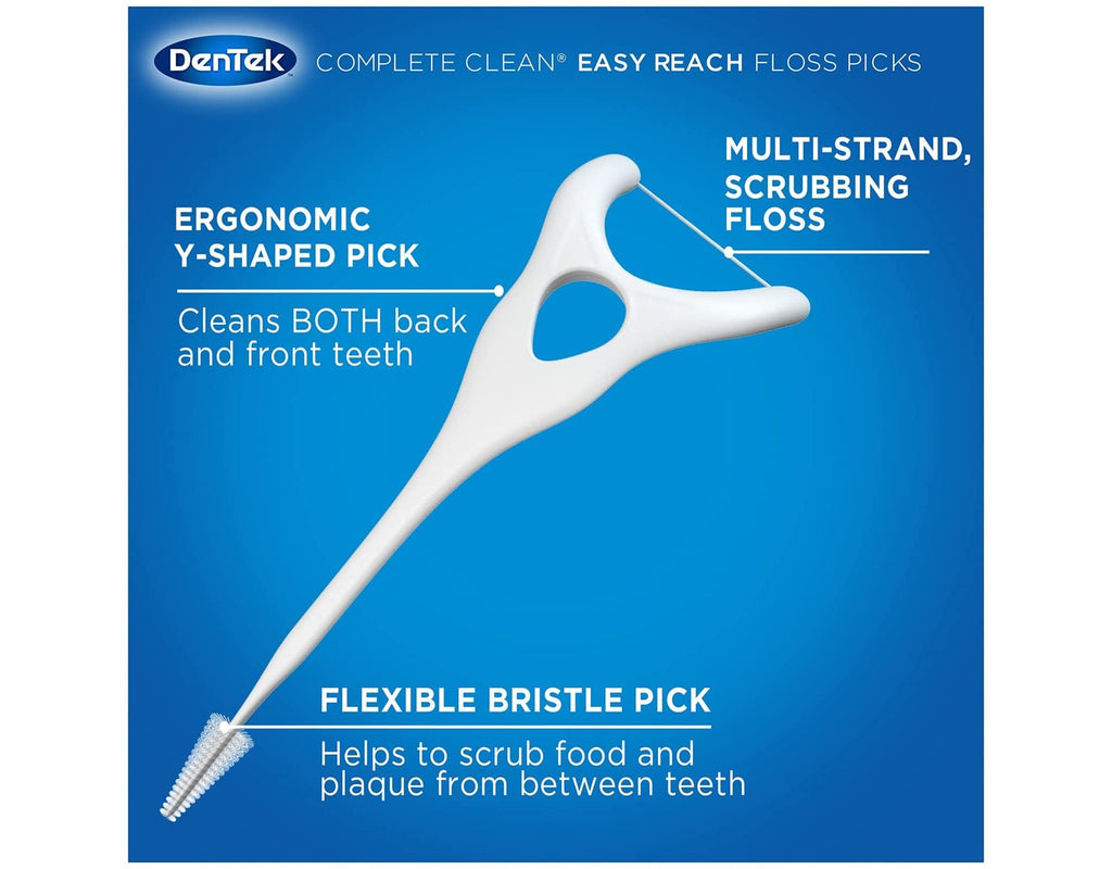 Dental Floss Picks, Easy Reach Complete Clean with Mint Flavor - Pack of 3