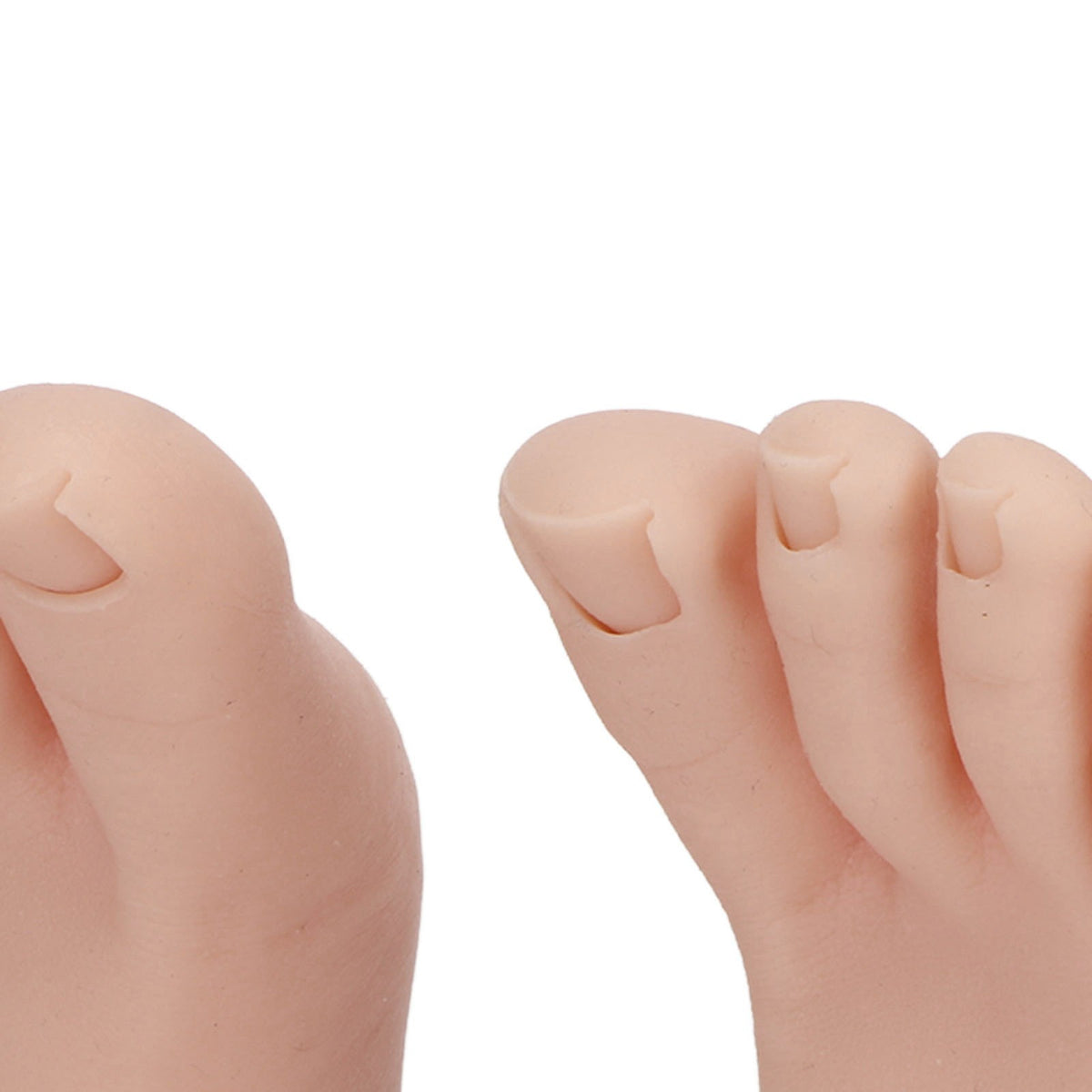 Silicone Pedicure Practice Foot Model for Nail Art and Tattoo Training - Medium Skin Tone