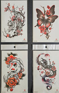 Temporary Tattoo Sheets 4 Pack – Premium Waterproof Body Art For Men & Women
