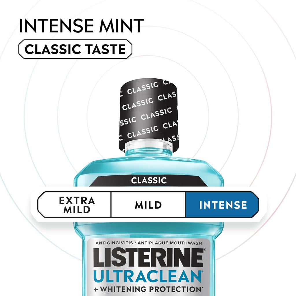 Antiseptic Mouthwash with Whitening Protection for Fresh Breath and Gum Health