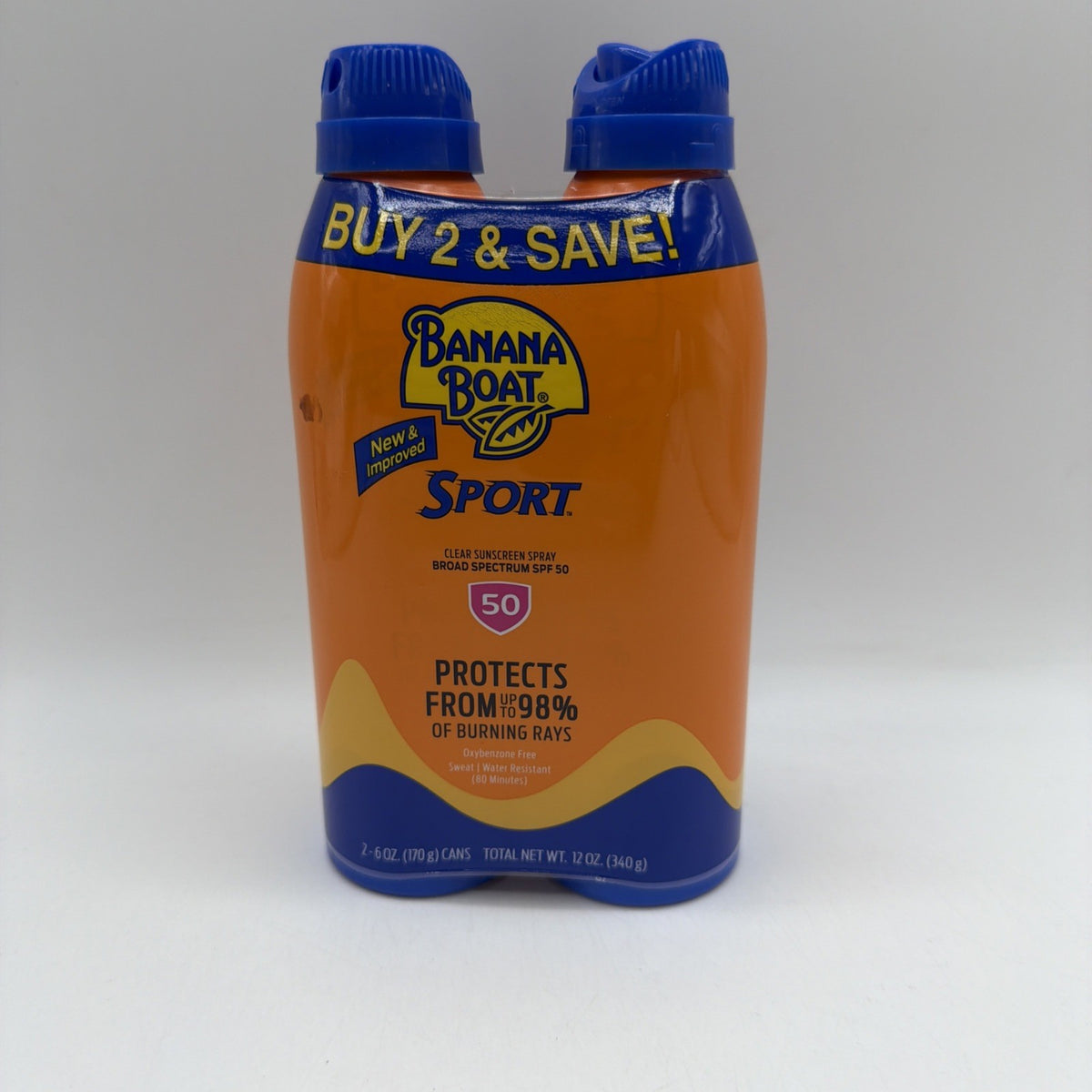 SPF 50 Sunscreen Spray Twin Pack Water Resistant & Oxybenzone Free