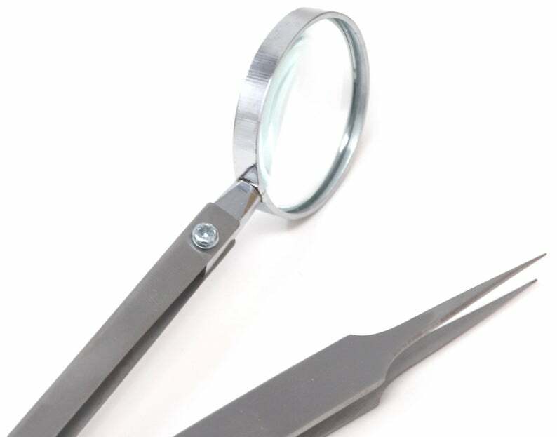 Facial Ingrown Hair & Splinter Removal Tweezers with Magnifying Glass - Multiple Styles