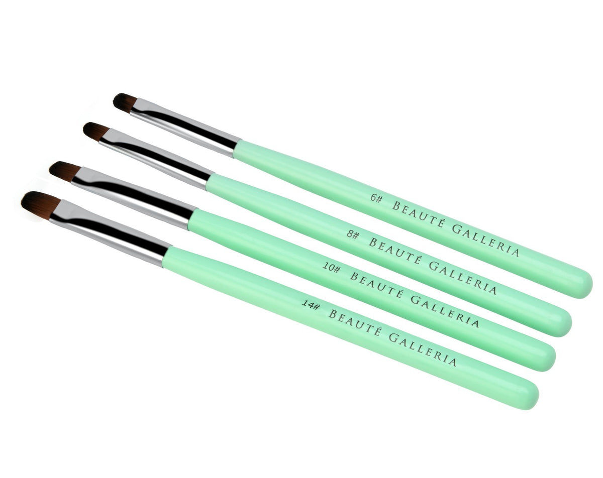 4pcs Gel Nail Brush Set for UV & Poly Gel Nail Extensions - Nail Art Tool