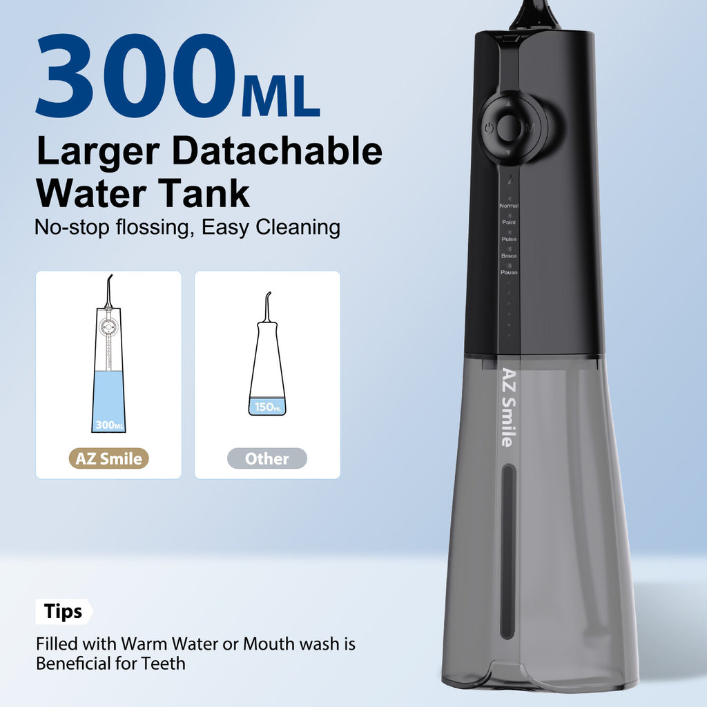 Cordless Water Flosser for Teeth Cleaning with 8 Tips & 5 Modes