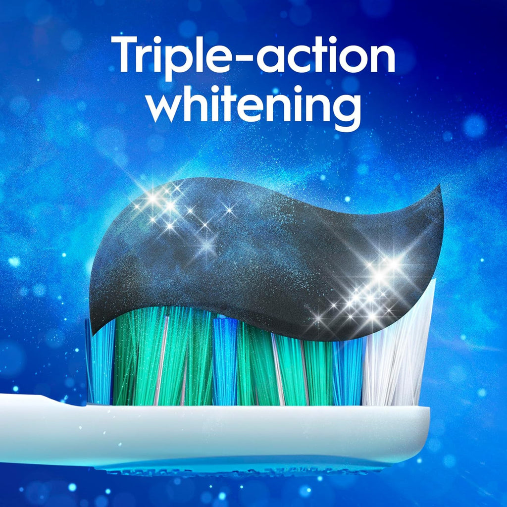 Crest 3D White Charcoal Toothpaste Pack - Whitening Fluoride Gel, 3 x 3.3 oz