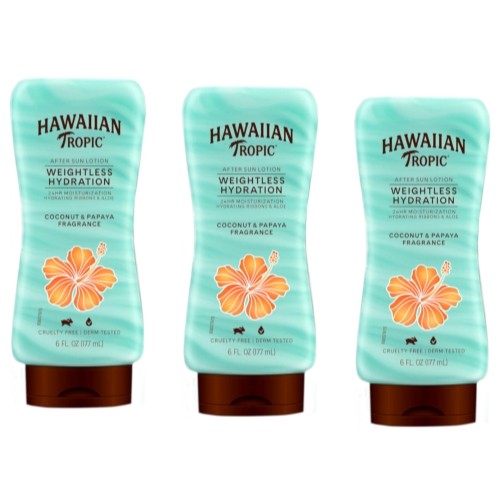 Hawaiian Tropic After Sun Lotion Set - Weightless Hydrating 6oz Each