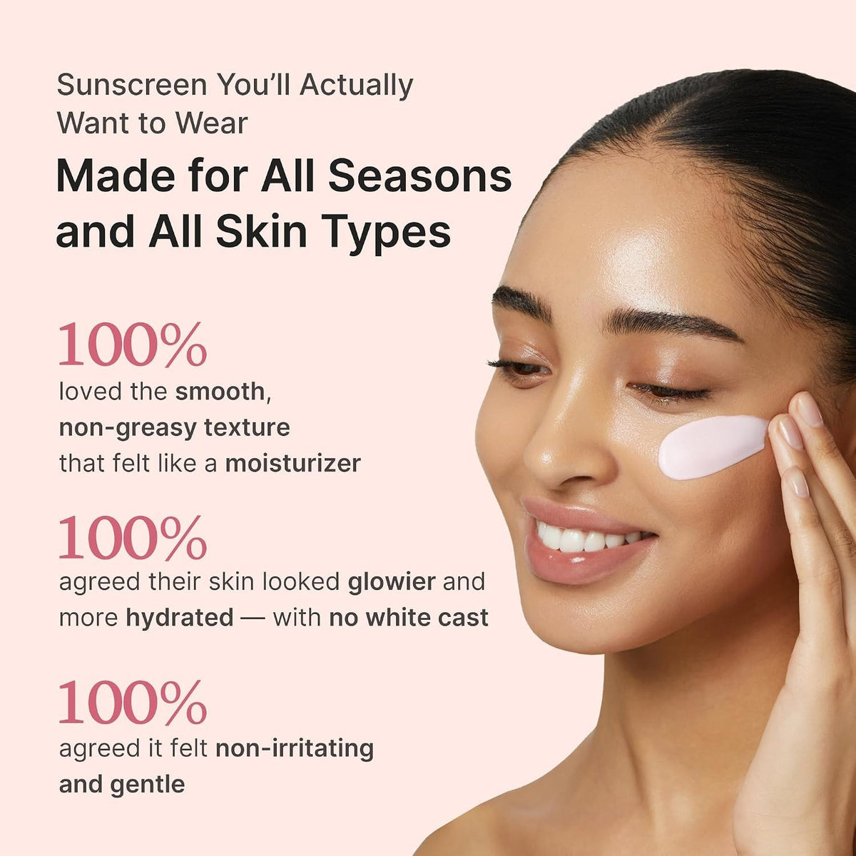SPF 50 Collagen Sunscreen for Face & Body - No White Cast, Hydrating Lotion