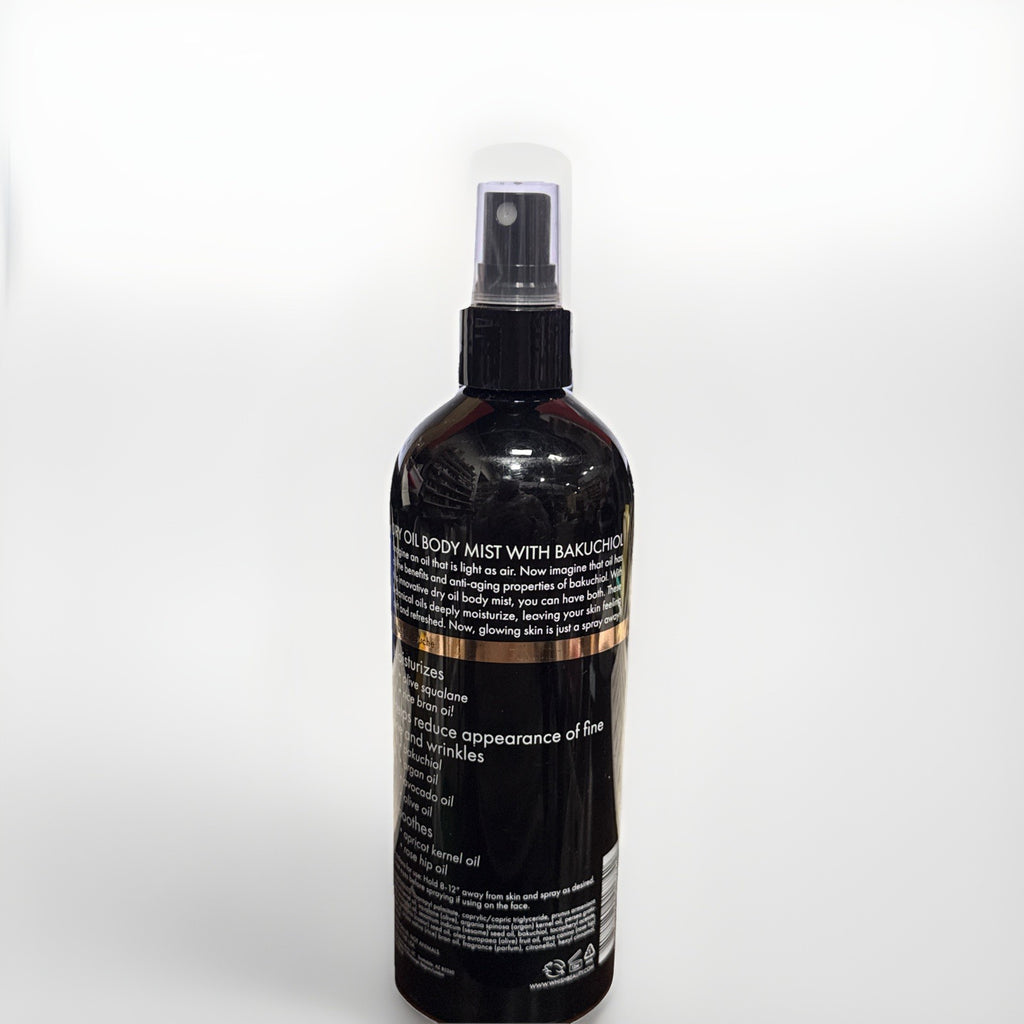 Pink Champagne Dry Oil Body Mist with Bakuchiol - 12oz Moisturizing Spray