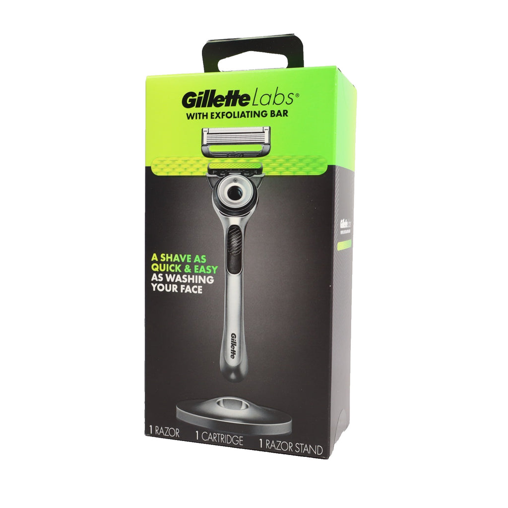 Gillette Men's Razor with 2 Blade Refills & Magnetic Stand - New