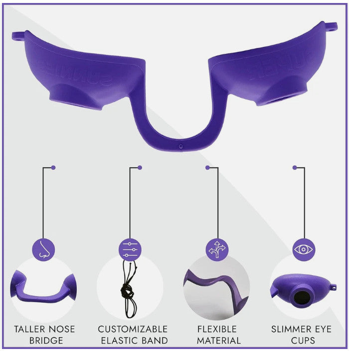 UV Tanning Bed Goggles - Flexible Eye Protection Glasses, 2 Pack