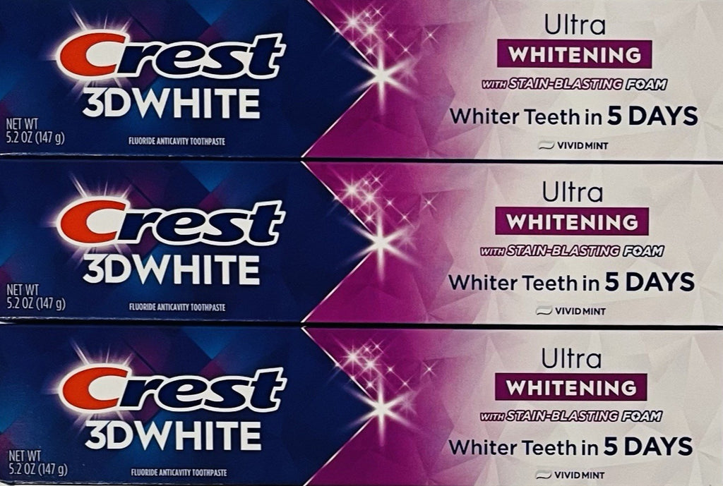 Whitening Toothpaste with Fluoride - Vivid Mint, 3 Pack, 15.6 oz
