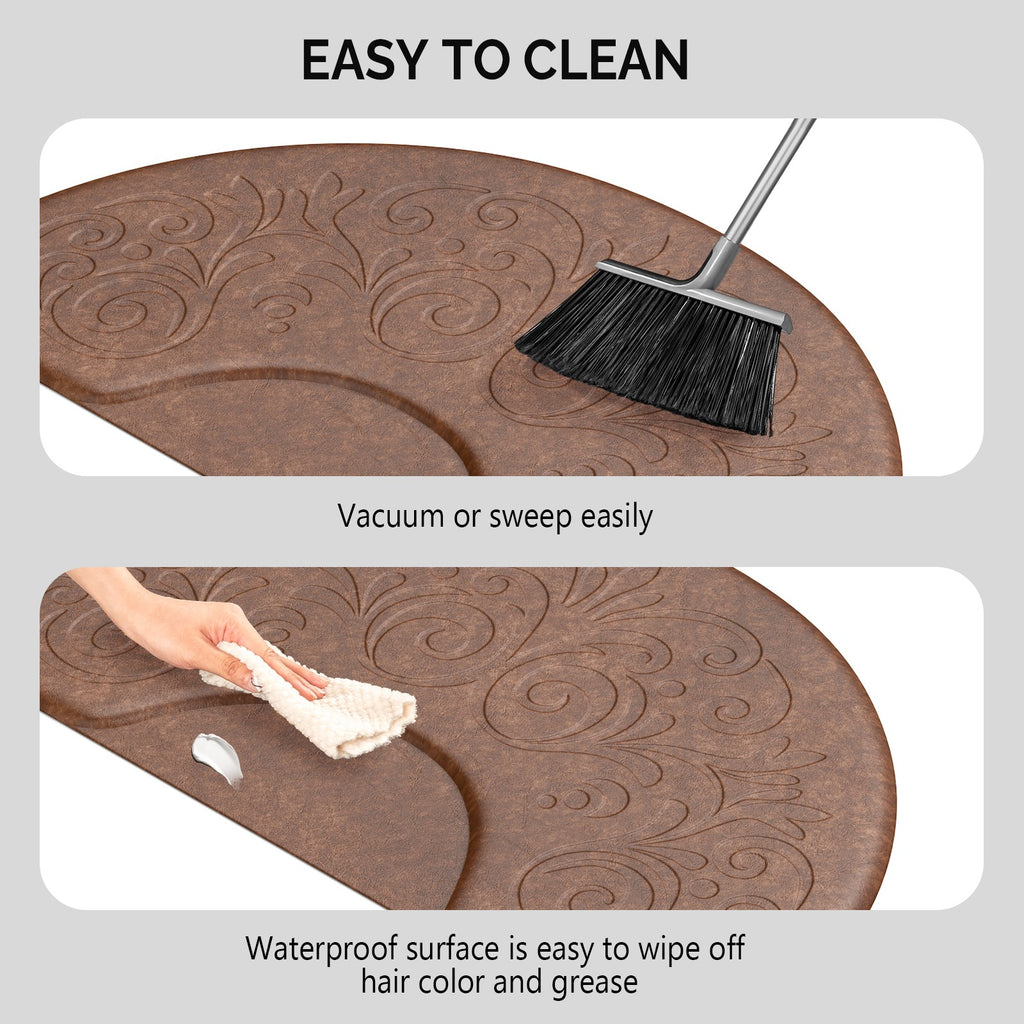 Salon Anti-Fatigue Floor Mat 3x5 ft with Non-Curl Edges - Thick Comfort, Waterproof