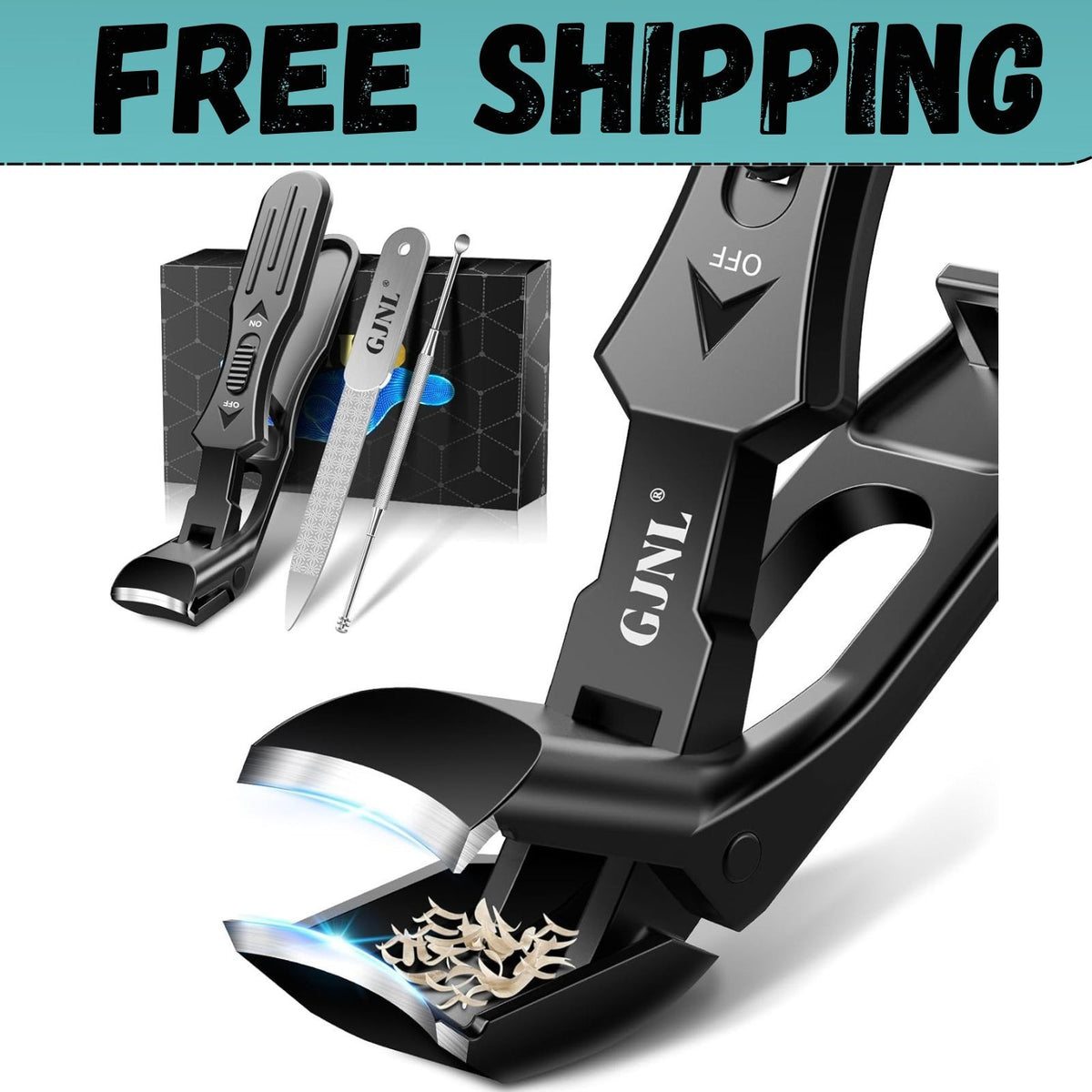 Heavy Duty Angled Toenail Clippers for Thick Nails - Large Toe Grooming Tool 2024 Upgrade
