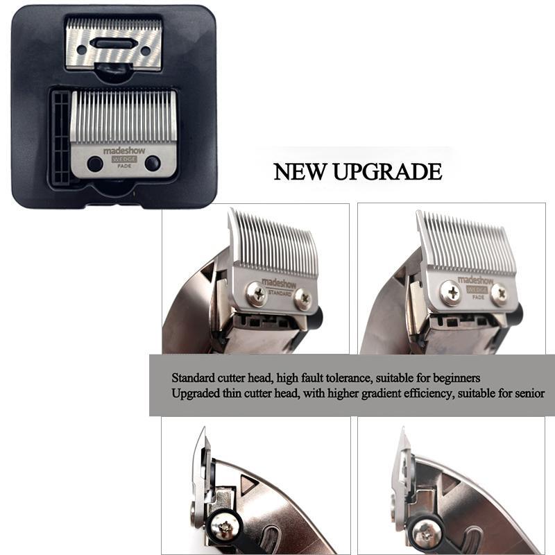 Hair Clipper Blade Replacement for Madeshow M5 M10 R66 R77f - Stainless Steel Wedge Fade Blades