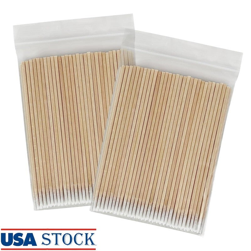 Microblading Cotton Buds – 200 Pcs Tiny Precision Eyebrow Tattoo Swabs