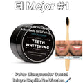 Natural Charcoal Tooth Powder for Whitening and Brightening Smile - Includes Bamboo Toothbrush