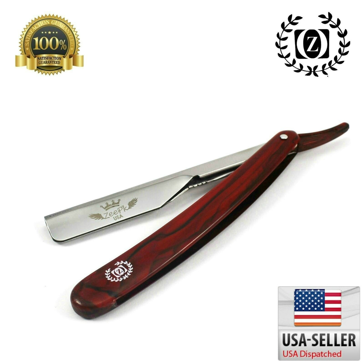 Folding Knife Razor Shaving Straight Razor with Free Blades
