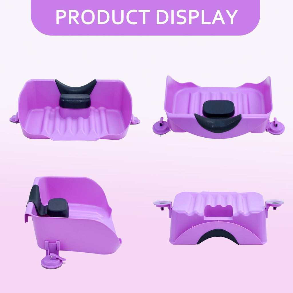 Portable Kids Shampoo Basin with Suction Cups and Comfort Neck Pillow