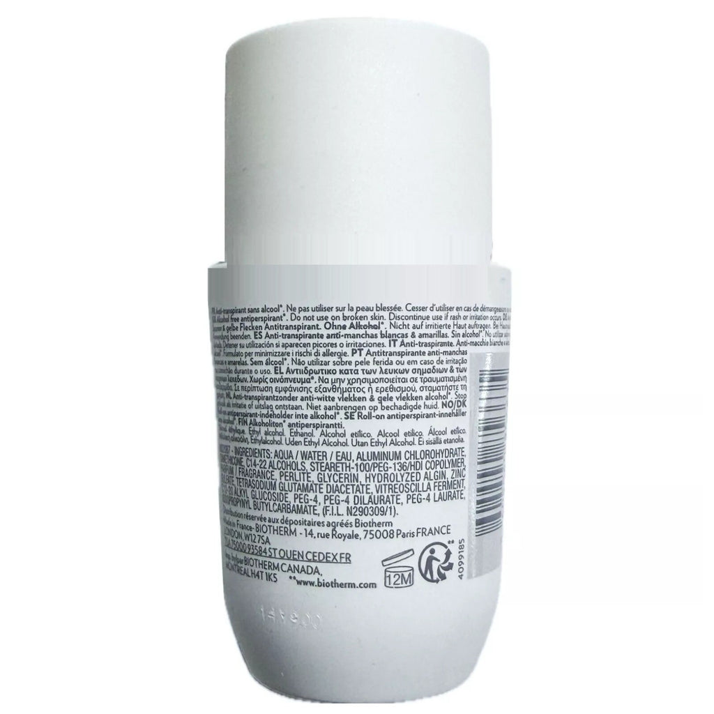Biotherm Deo Pure Invisible 48H Antiperspirant Roll-On 75ml - 2 Pack