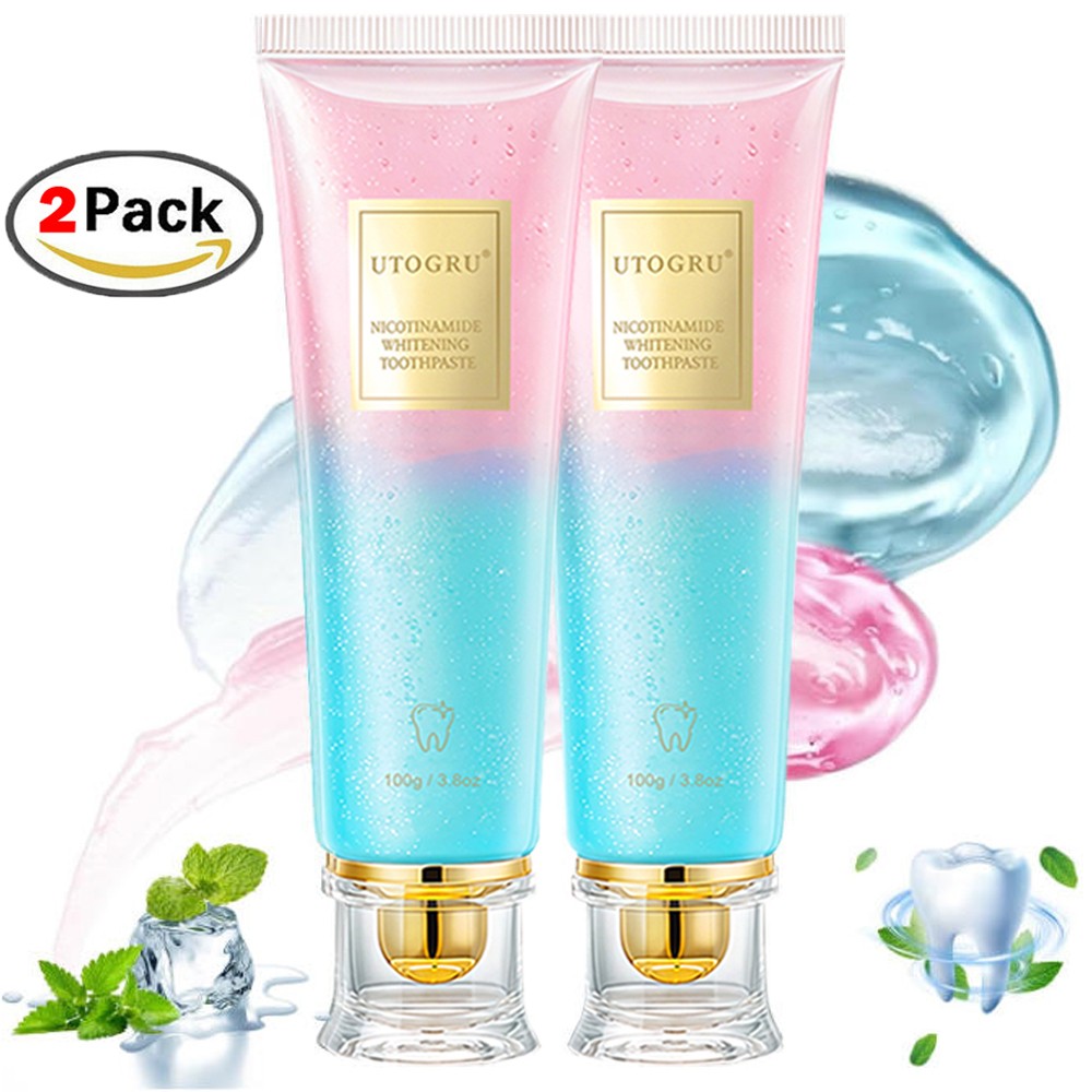 Niacinamide Whitening Toothpaste 2-Pack - Brighten & Strengthen Enamel, Fresh Breath