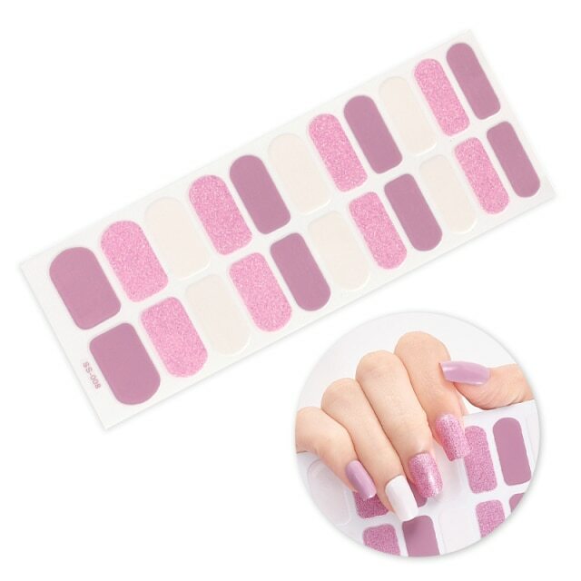 Full Size Nail Wraps & Stickers Set for Manicure Art Self-Adhesive 3D Decor