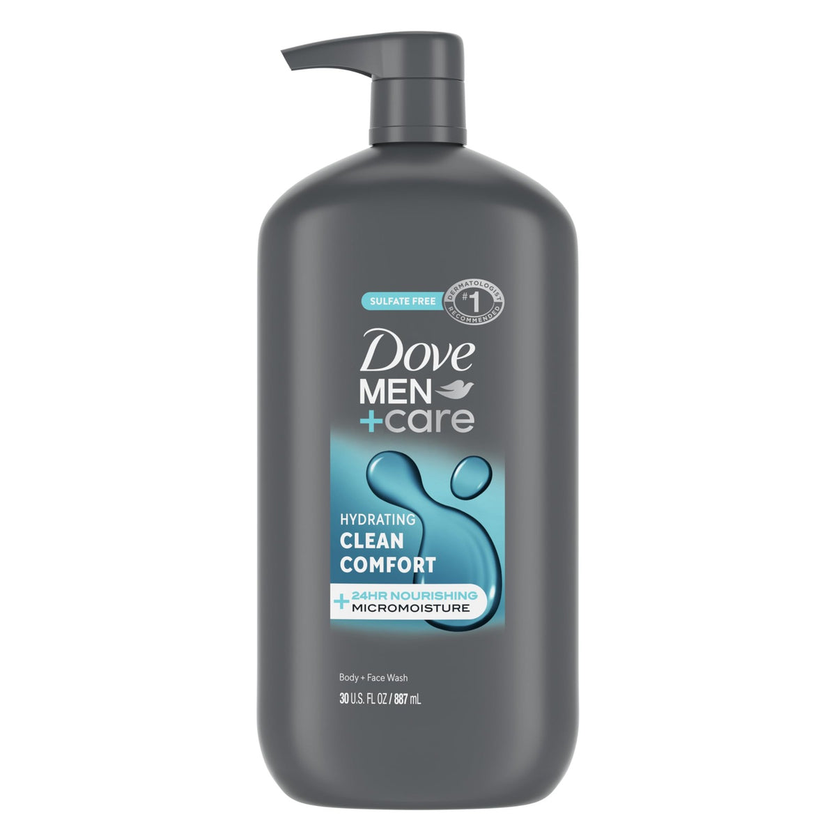Men's Body and Face Wash - Hydrating 30 oz Clean Comfort