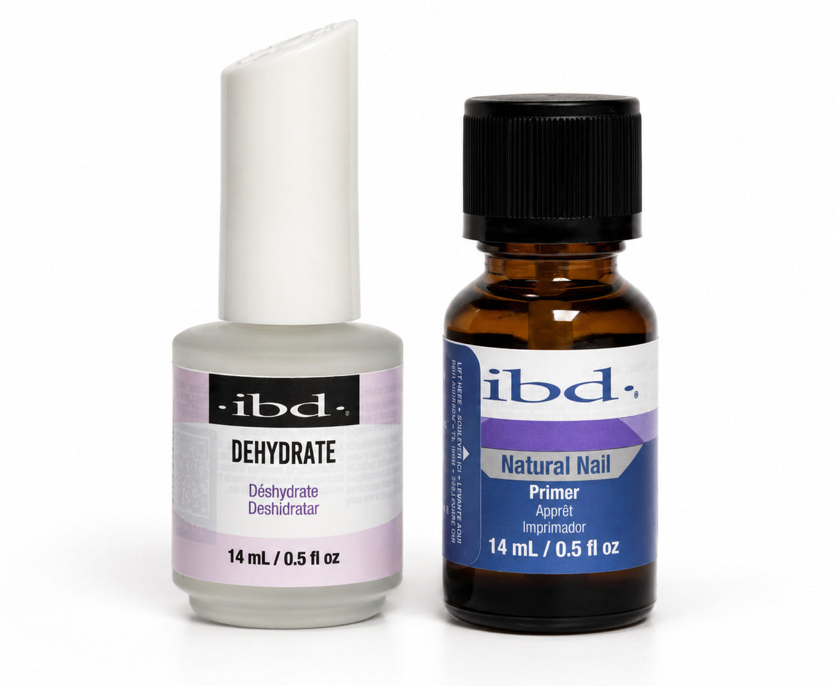 Nail Primer and Dehydrator Set - pH Balancing Nail Prep Solution 0.5oz