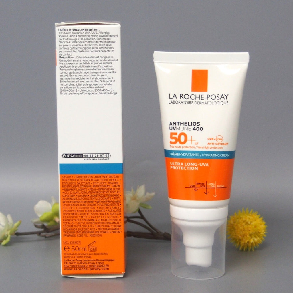 SPF 50+ Moisturizing Sunscreen Cream for Sensitive Skin - Water-Resistant, Dermatologically Tested