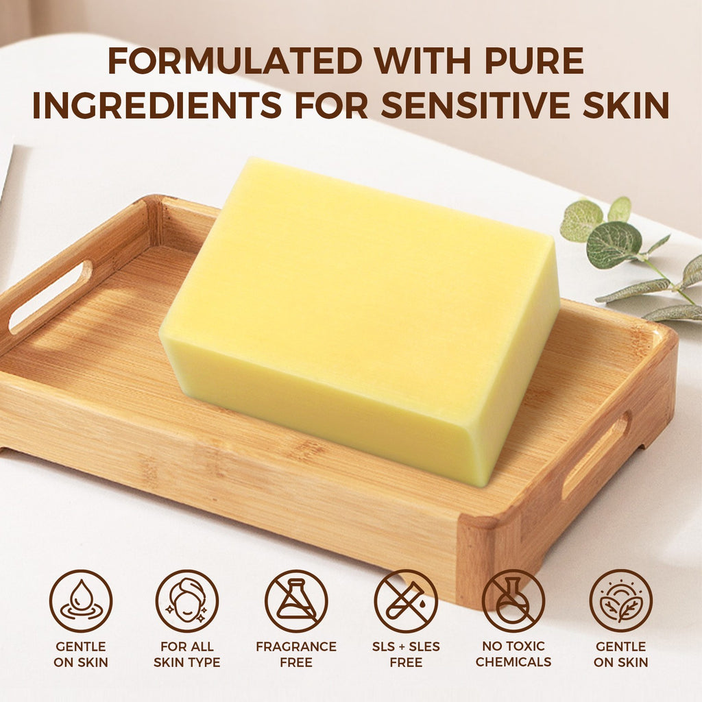Grass Fed Beef Tallow Soap Bar for Face Body Hands - Gentle Cleansing