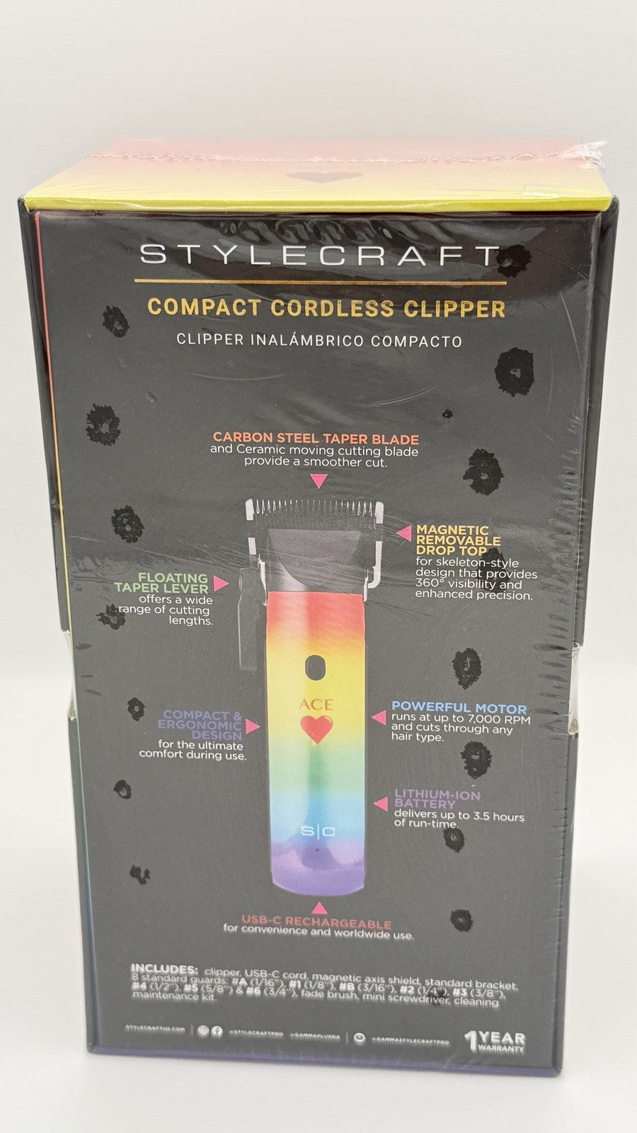 Cordless USB-C Rechargeable Hair Clipper - Limited Edition Ace of Hearts