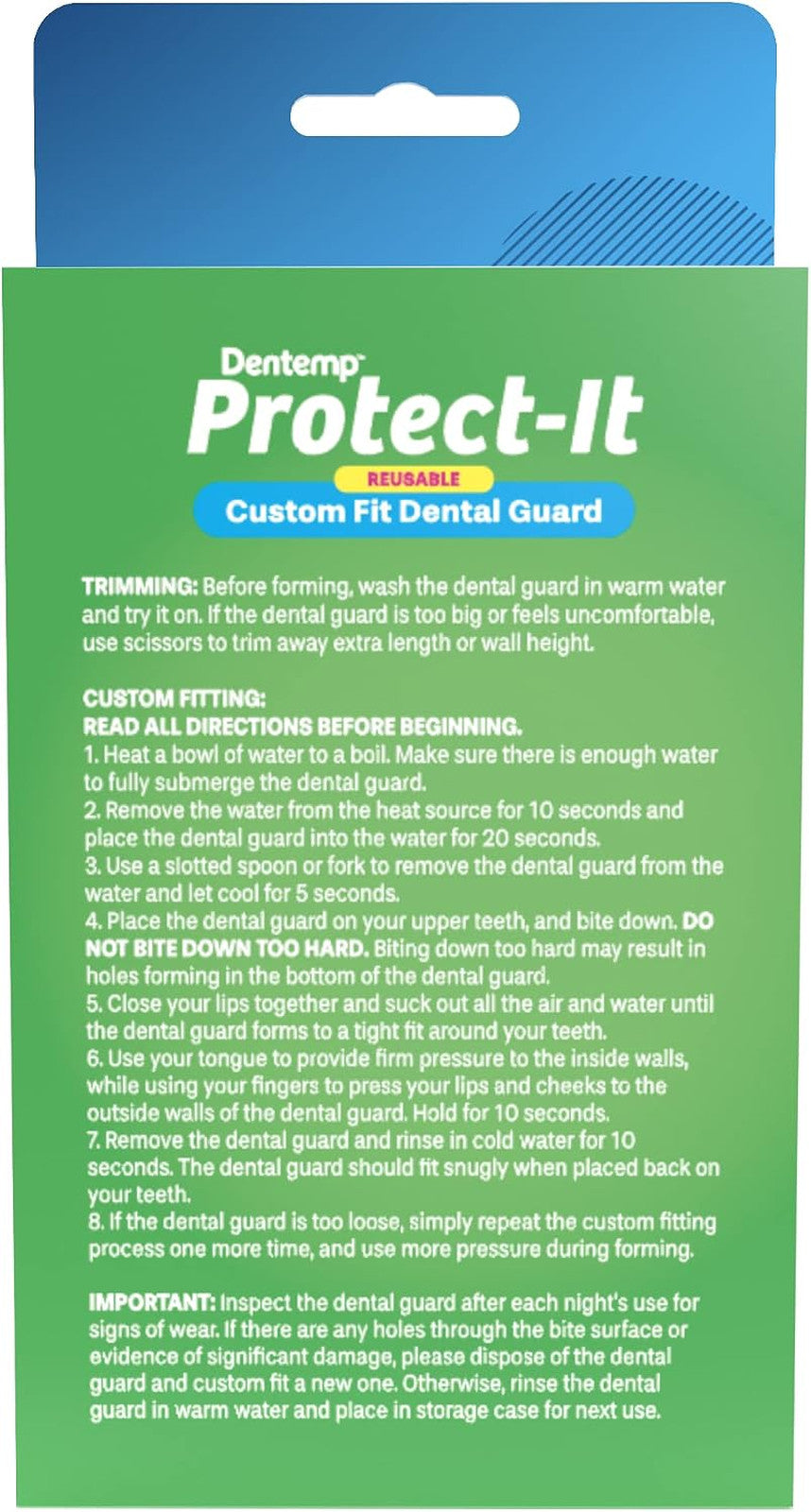 Protect-It Custom Fit Night Mouth Guard 4-Pack for Teeth Grinding & Sleep Protection