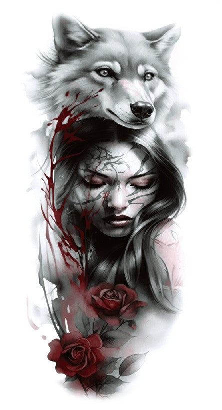 Waterproof Temporary Tattoo Set - 6 Sheets Rose Arm & Body Art