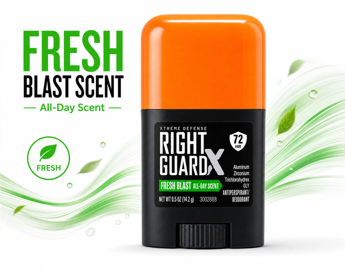 Travel Size Deodorant Stick 0.5 oz - 4 Pack, Fresh Blast Scent
