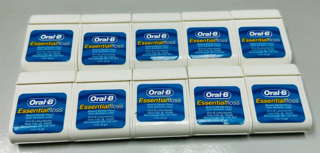 Waxed Dental Floss 12 Yards - 10 Pack, Total 120 Yards Oral-B Essential