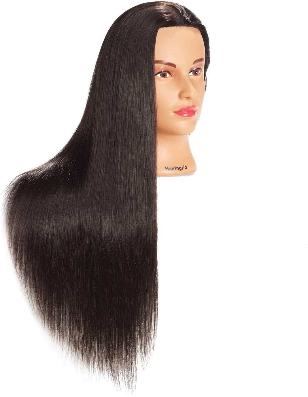 26-28 Inch Synthetic Hair Mannequin Head for Hair Styling, Straight, Free Clamp
