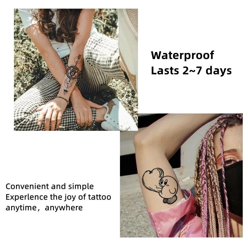 Temporary Tattoo Sticker Sheet - Waterproof, Long-Lasting 1 Sheet