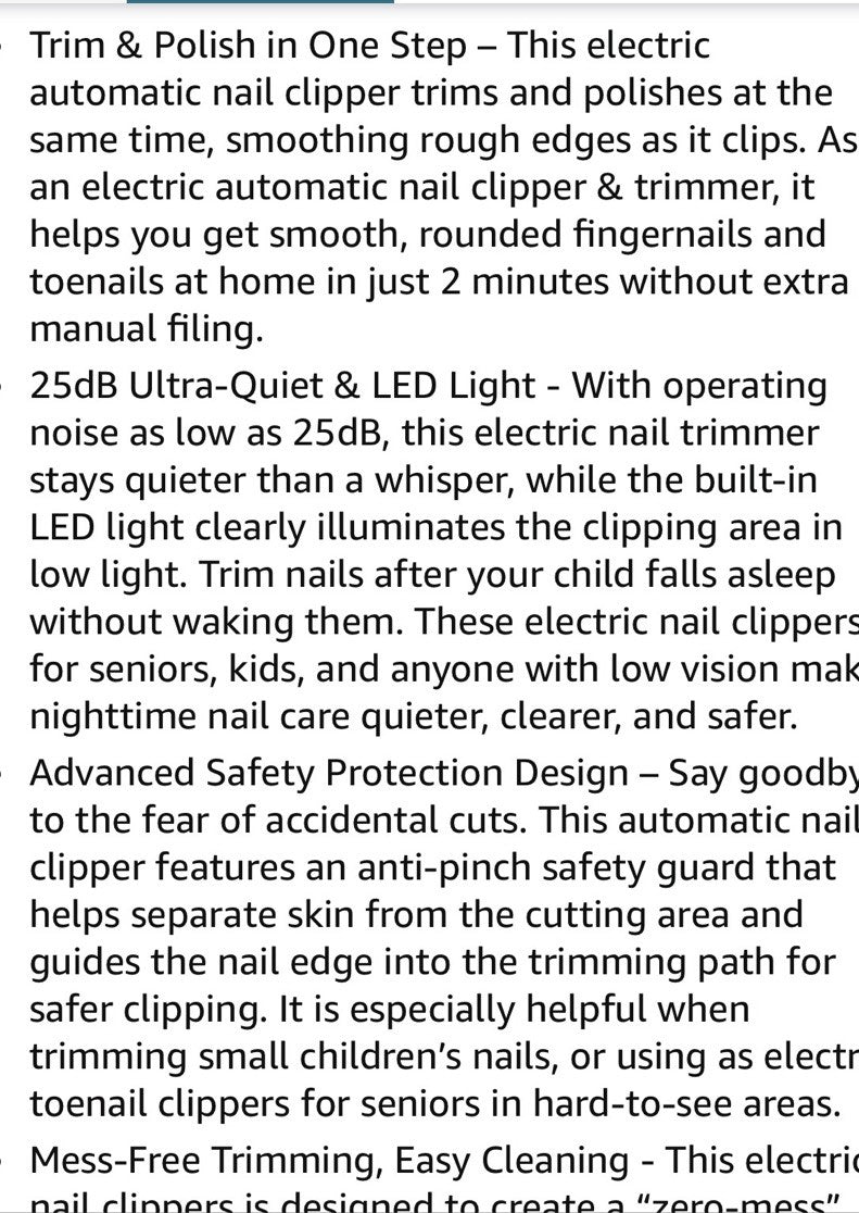 Electric Nail Clipper with LED Light & Nail Catcher - Safe Trimmer