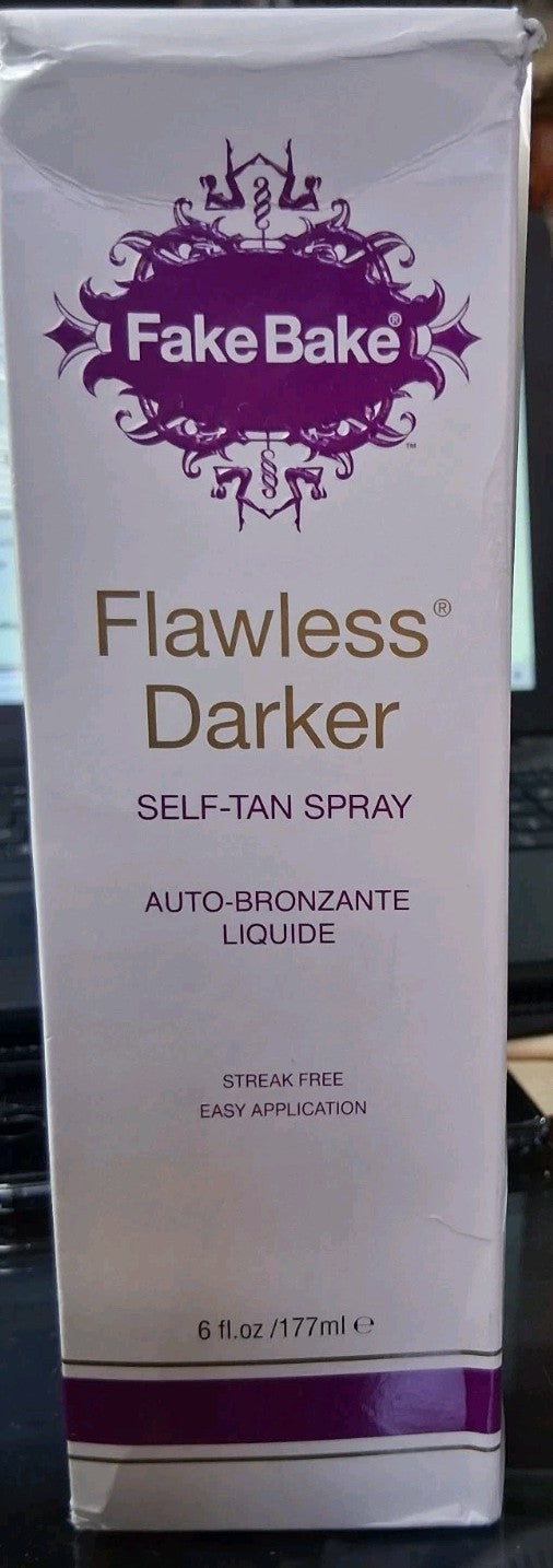 Fake Bake Flawless Darker Self-Tanning Liquid - Long Lasting, Streak-Free, 6 Fl Oz