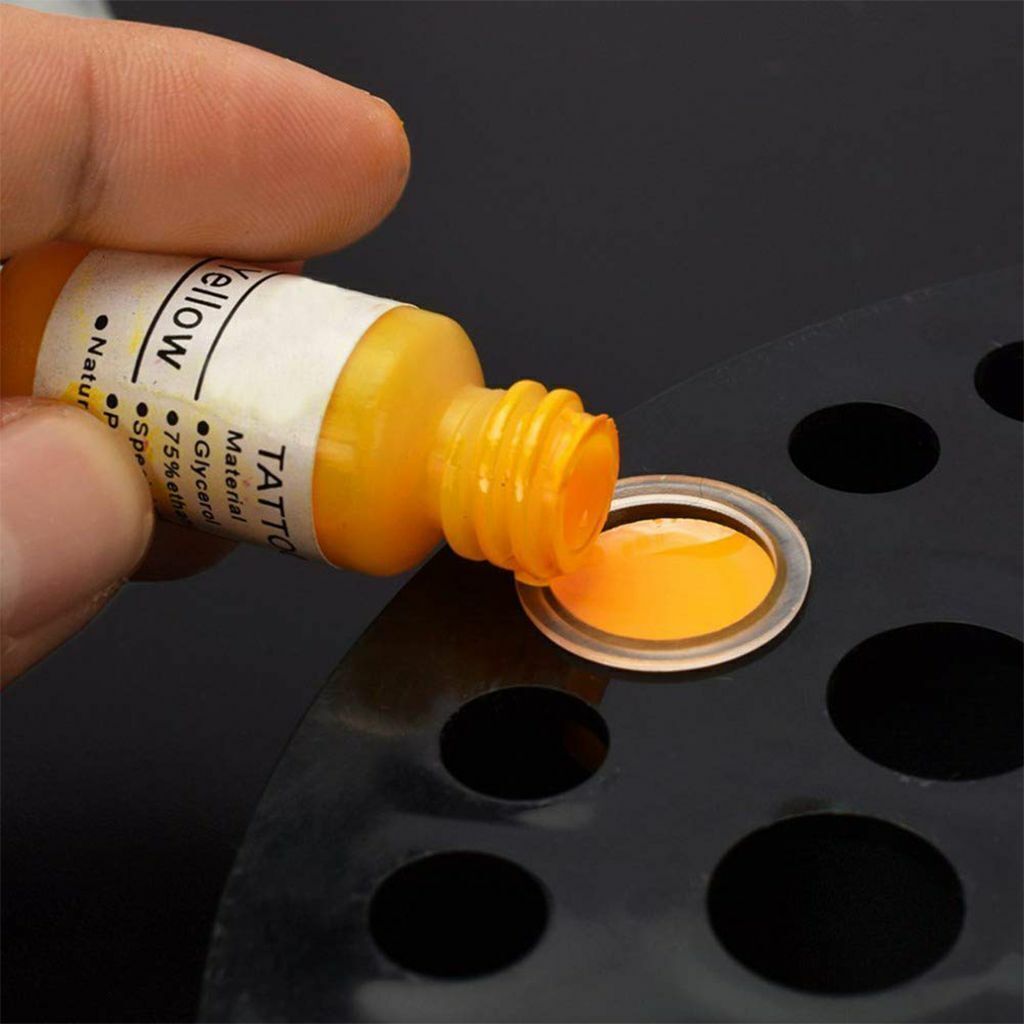 Tattoo Ink Cups 100/200 Pcs Mixed Size Permanent Clear Holder Set