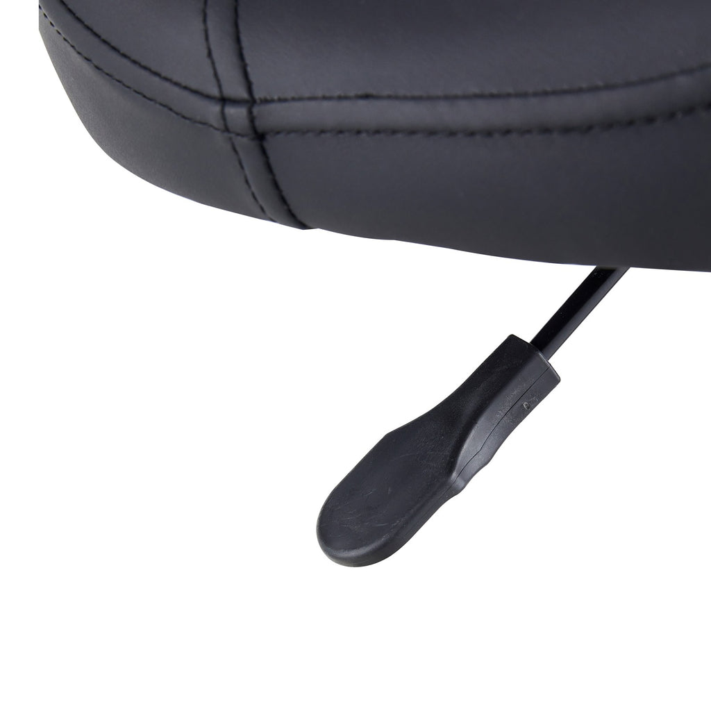 Black Hydraulic Salon Saddle Stool with 360° Swivel for Hair & Tattoo Chairs