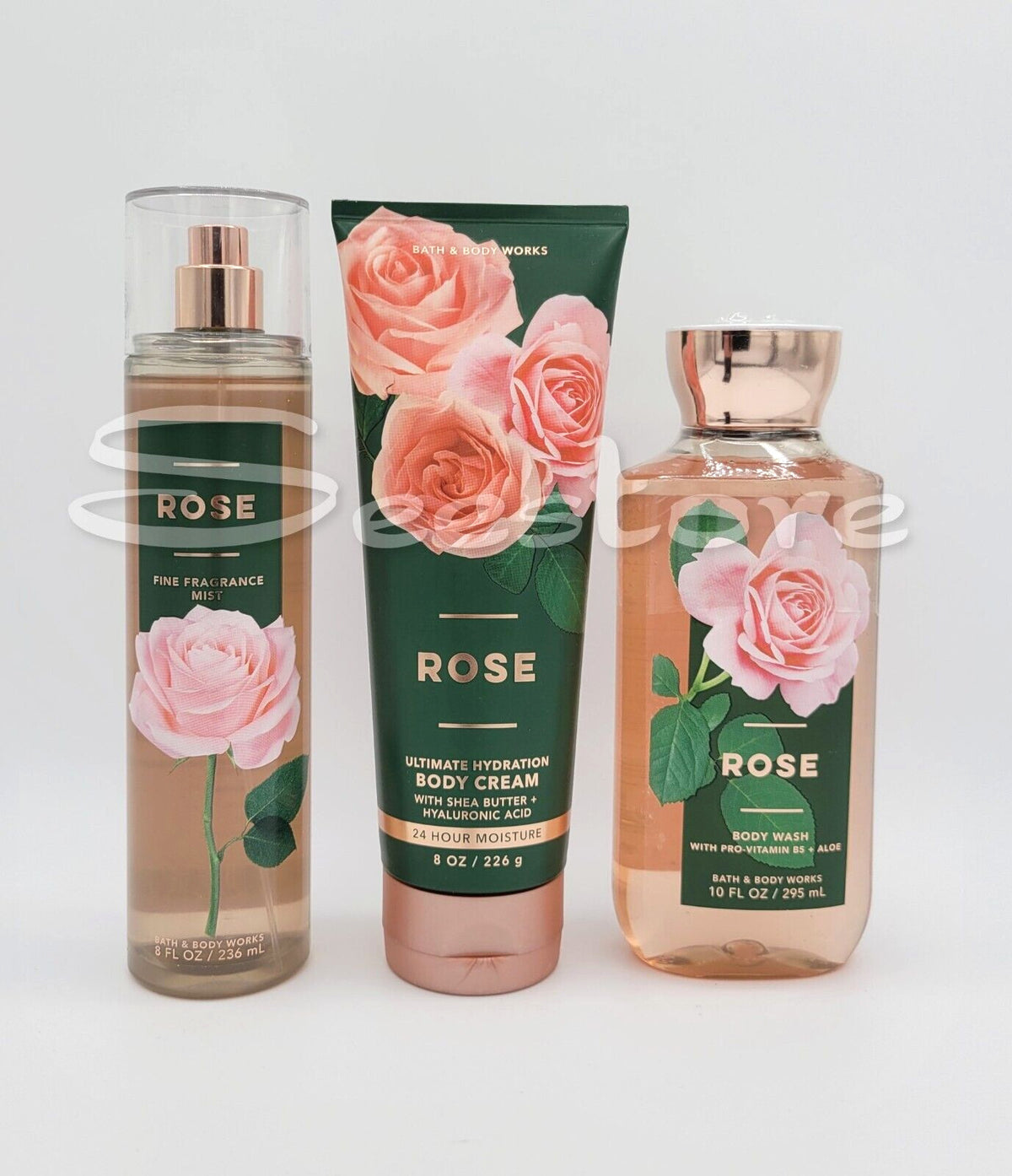 Rose Fragrance Body Mist Shower Gel & Body Cream Set - 8 oz, Bath & Body Works