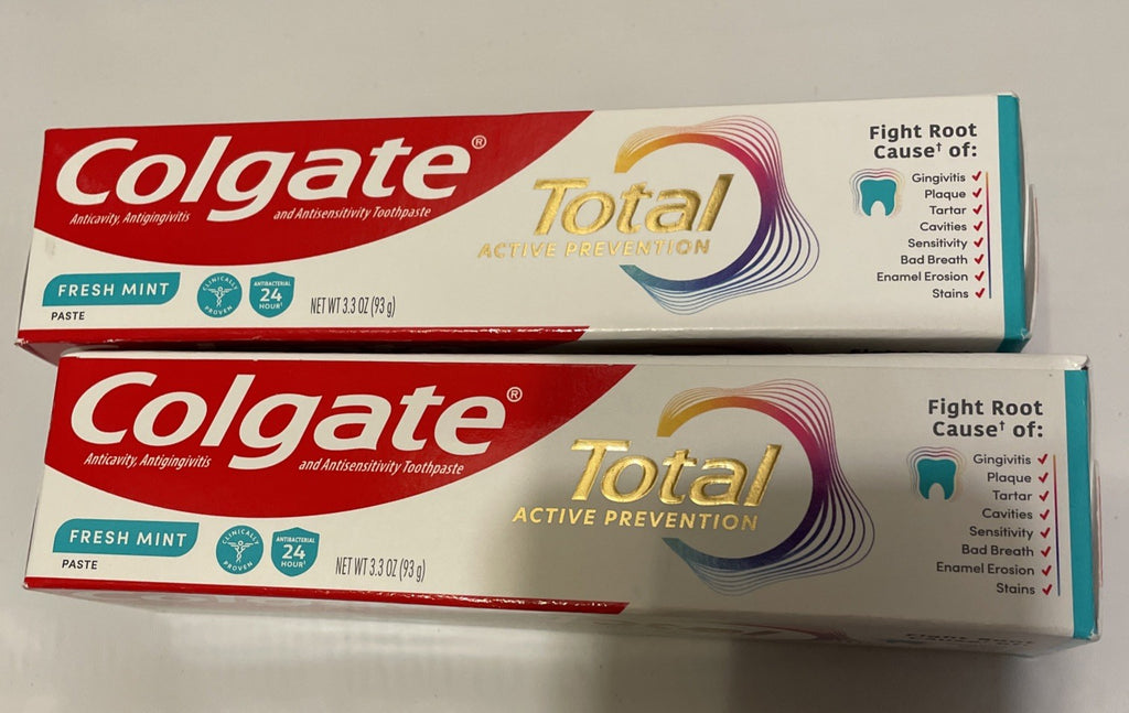 Colgate Total Fresh Mint Toothpaste 3.3Oz - Pack of 2