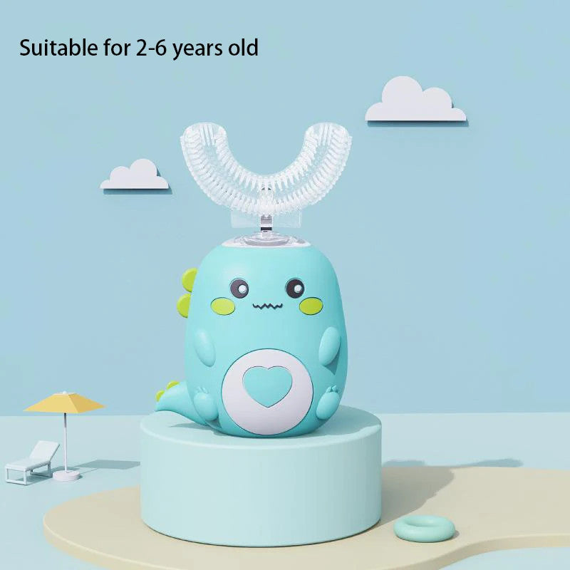Children's U-Shaped Electric Toothbrush for Kids - Rechargeable Silicone Oral Care