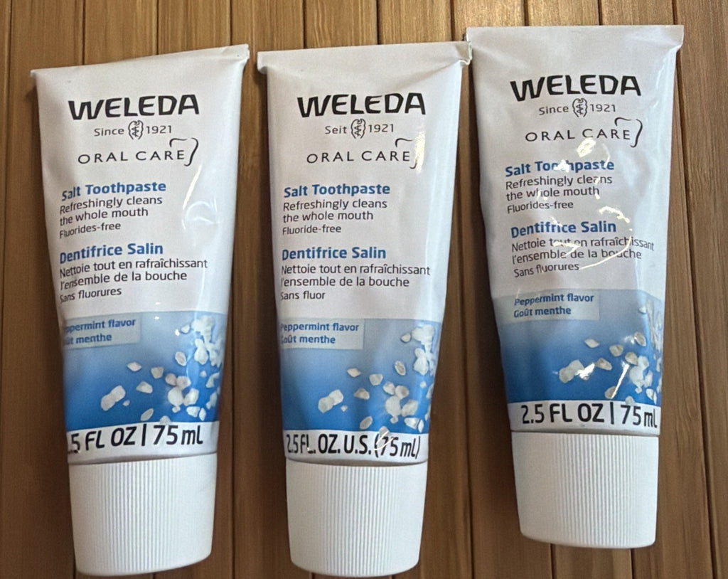 Natural Salt Toothpaste 2.5 Fl Oz - Pack of 6, Dented Tubes, New