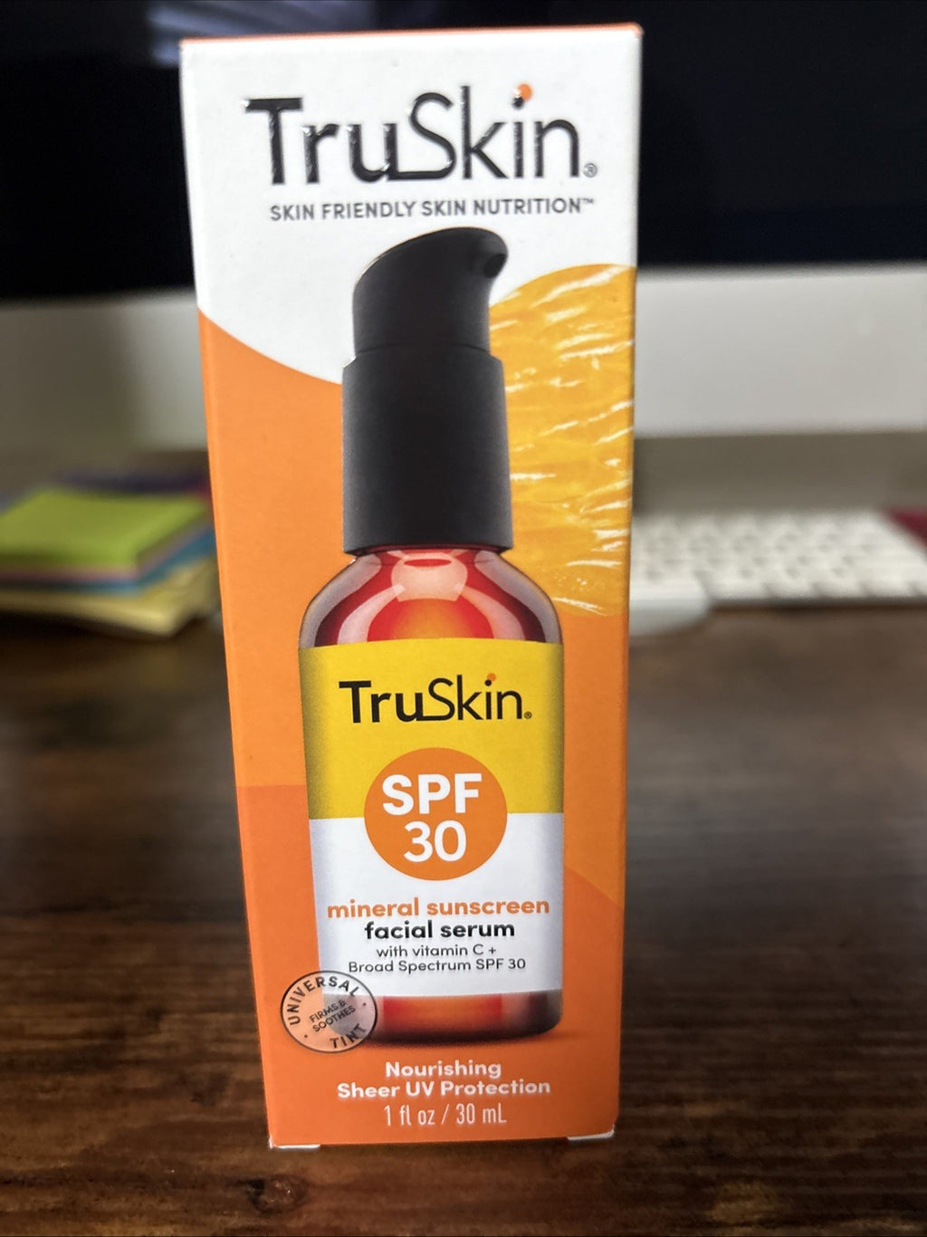 SPF30 Mineral Tinted Sunscreen Serum for Face - 1 Fl Oz