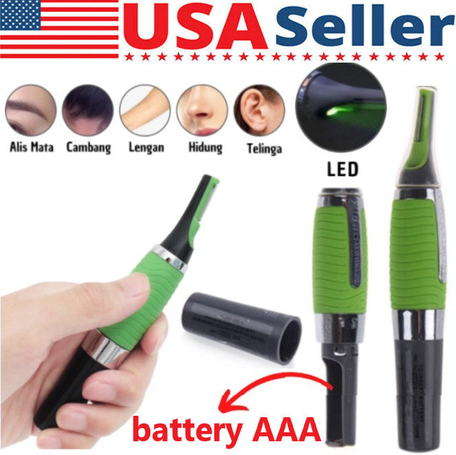 Men's Nose, Ear, Face & Neck Hair Trimmer with Comb Attachments