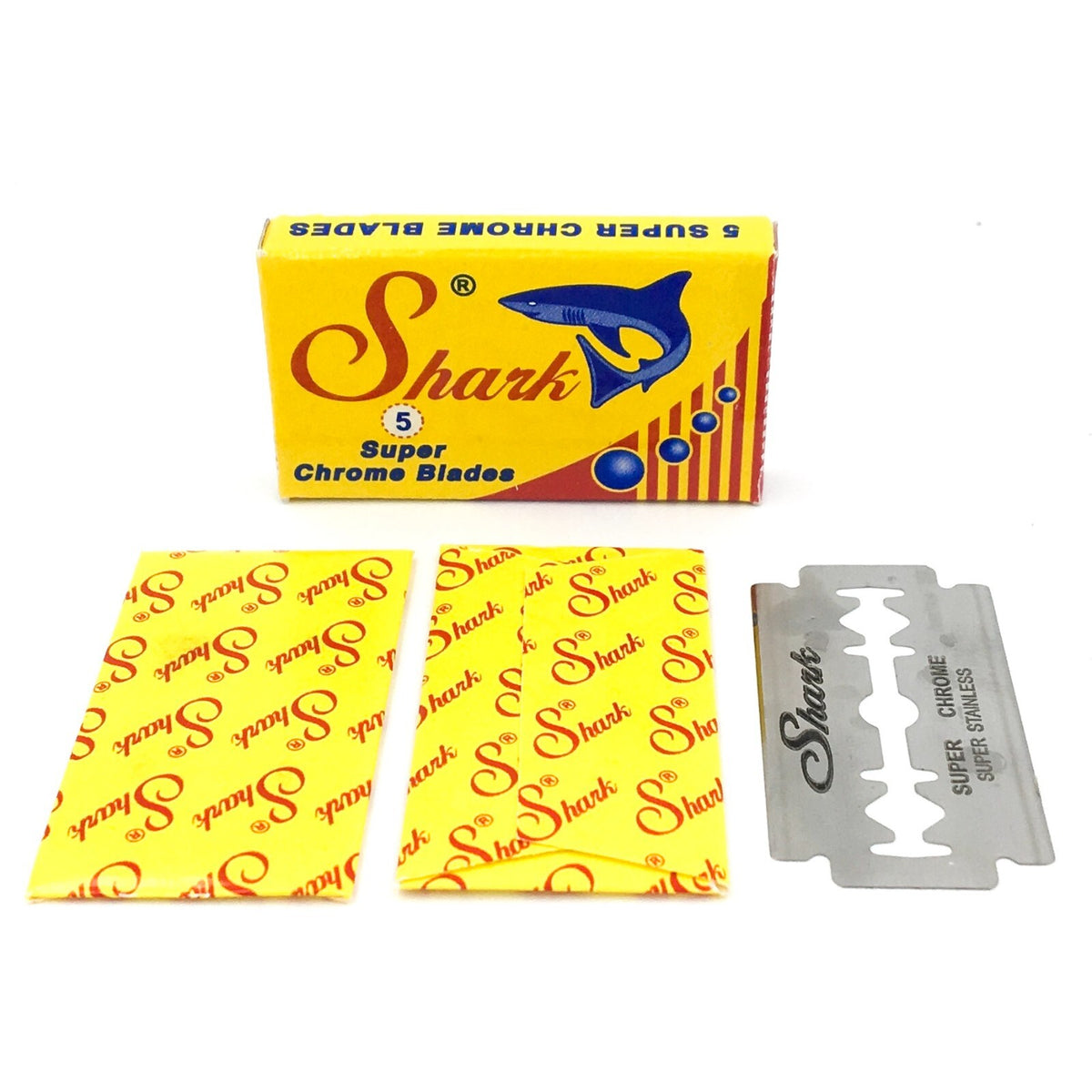 Shark Super Chrome Double Edge Safety Razor Blades - Smooth & Durable
