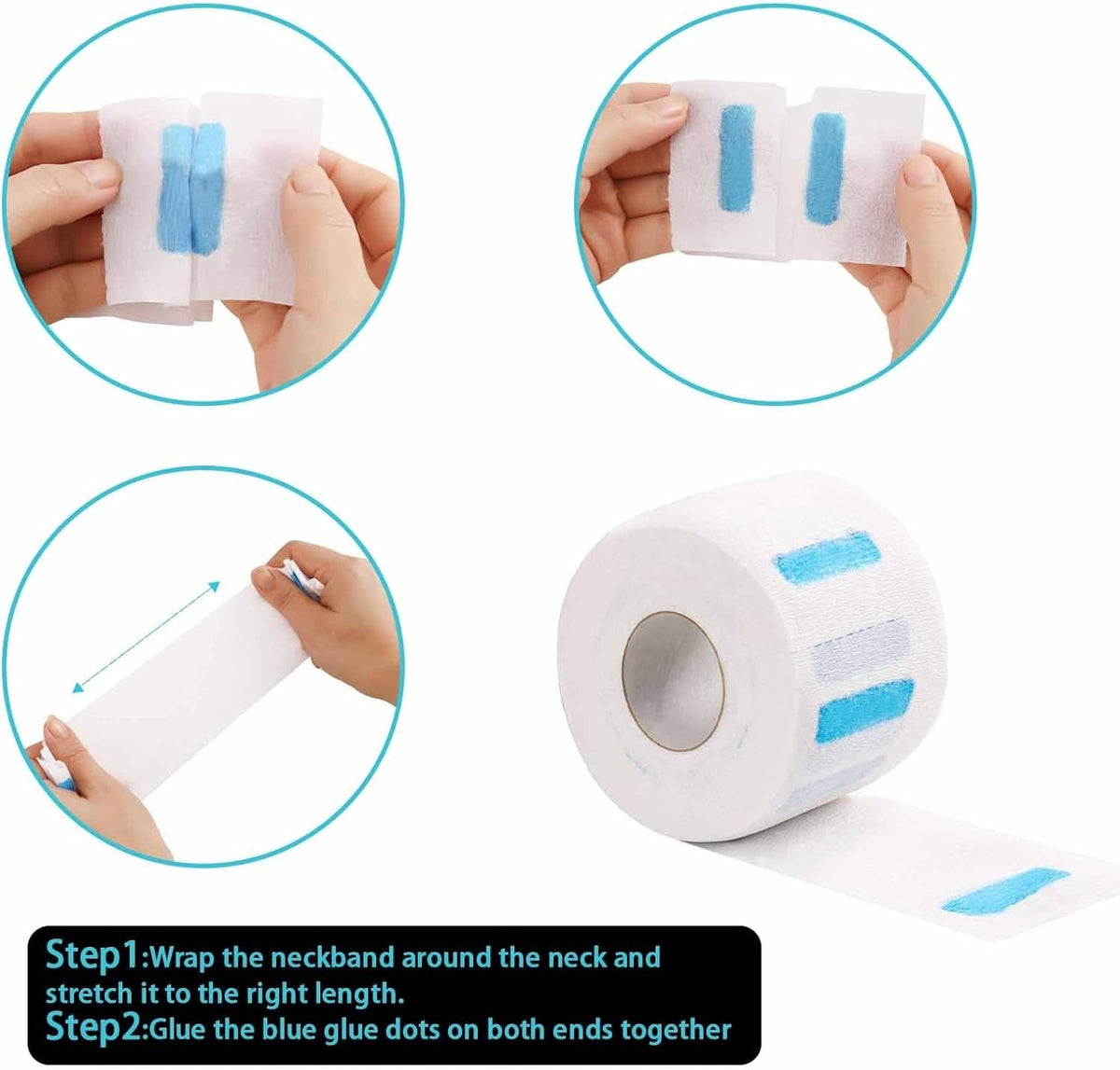 Bulk Neck Strips for Barbershops - 4000 Count Haircut Collar Sheets